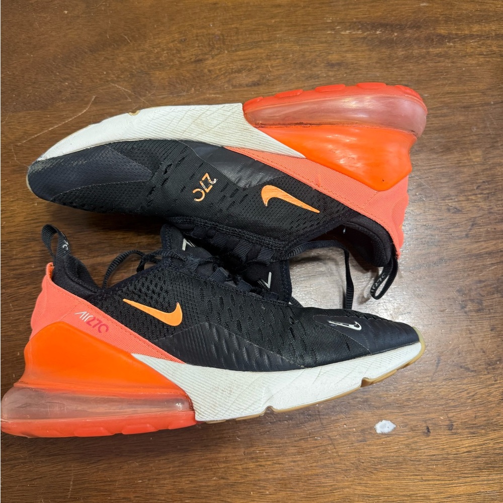 Nike Air Max 270 Black with Orange Accents
